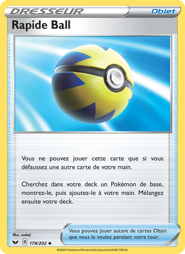 Rapide Ball 179 — Sword & Shield (French Pokémon TCG card)