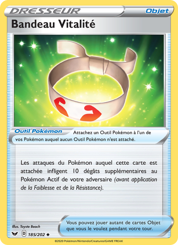 Bandeau Vitalité 185 — Sword & Shield (French Pokémon TCG card)