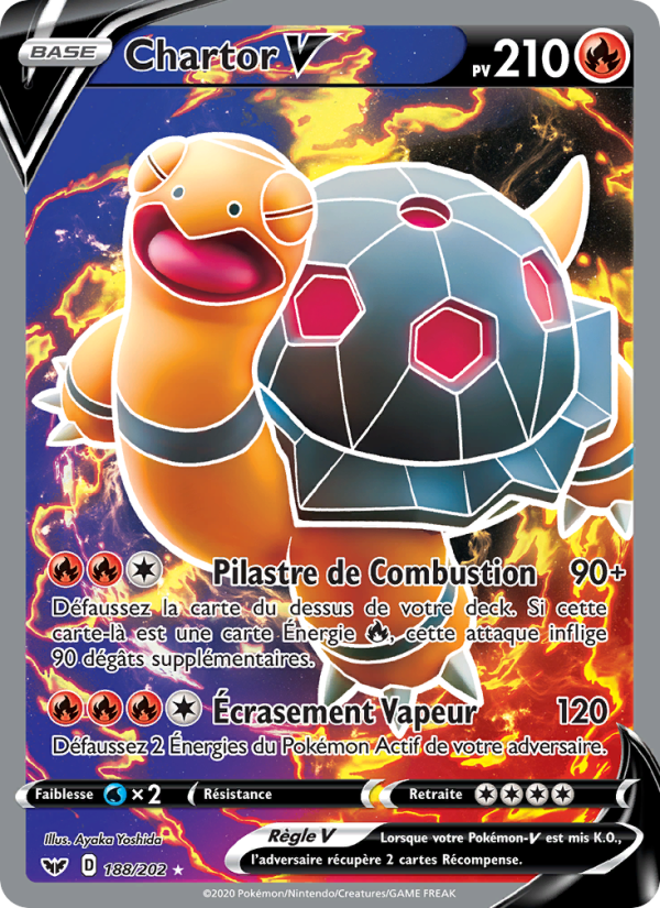 Chartor V 188 — Sword & Shield (French Pokémon TCG card)