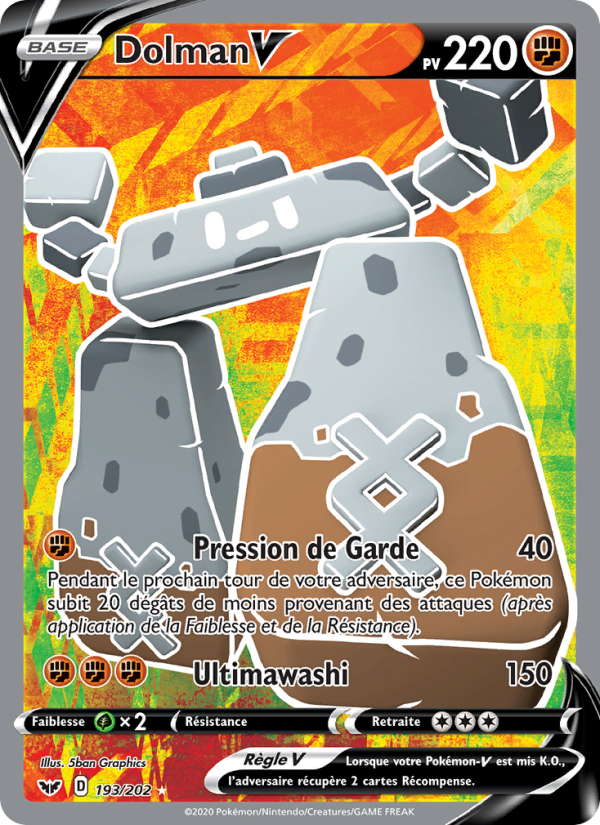 Dolman V 193 — Sword & Shield (French Pokémon TCG card)