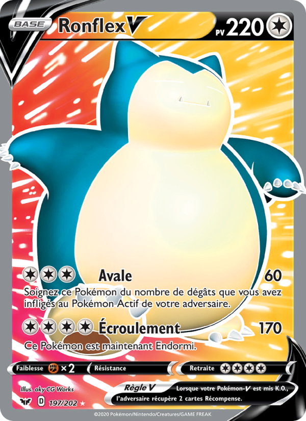 Ronflex V 197 — Sword & Shield (French Pokémon TCG card)