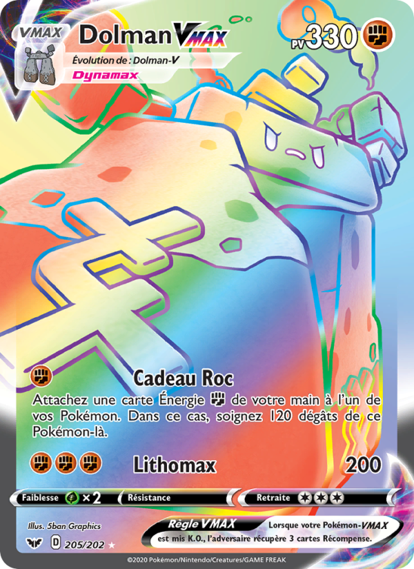 Dolman VMAX 205 — Sword & Shield (French Pokémon TCG card)