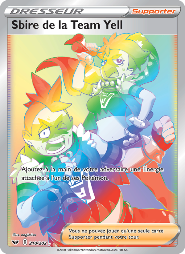 Sbire de la Team Yell 210 — Sword & Shield (French Pokémon TCG card)