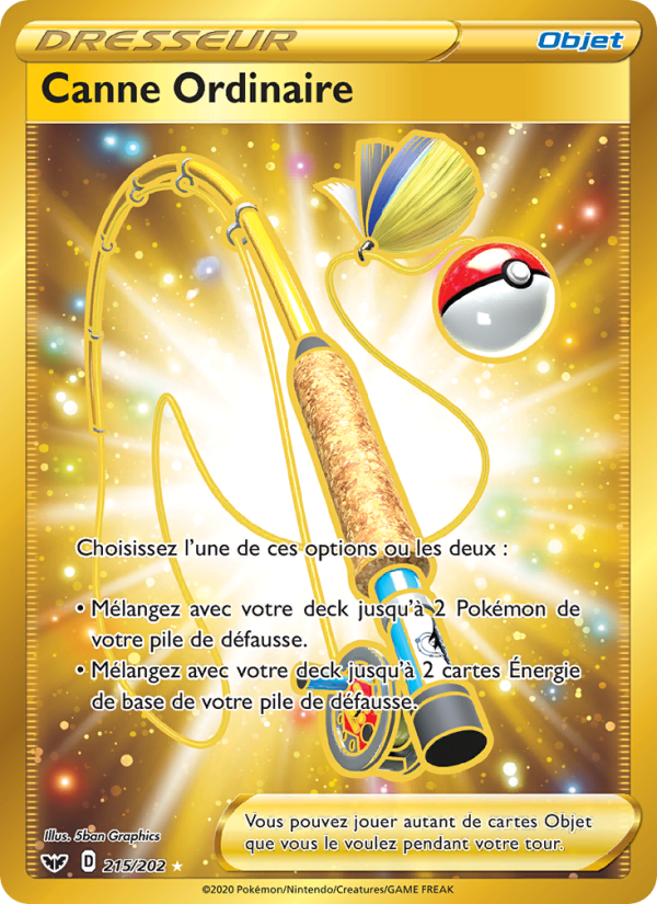 Canne Ordinaire 215 — Sword & Shield (French Pokémon TCG card)