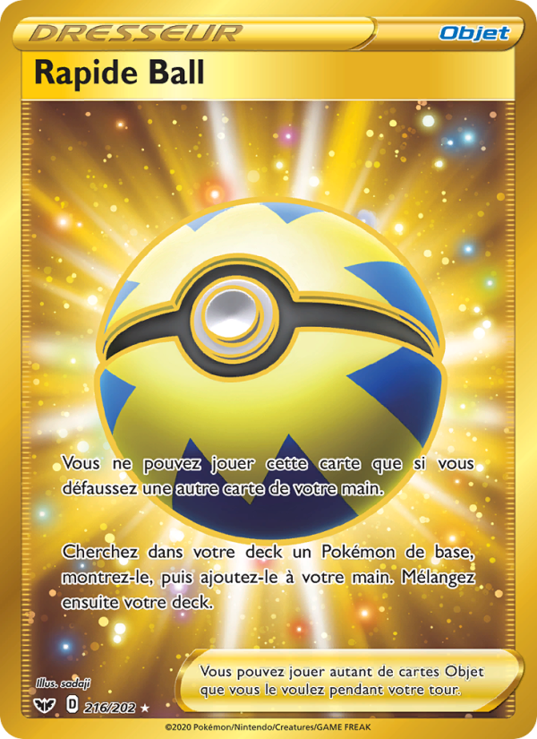 Rapide Ball 216 — Sword & Shield (French Pokémon TCG card)