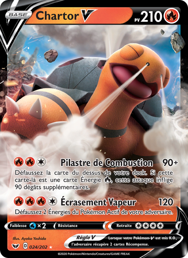 Chartor V 24 — Sword & Shield (French Pokémon TCG card)