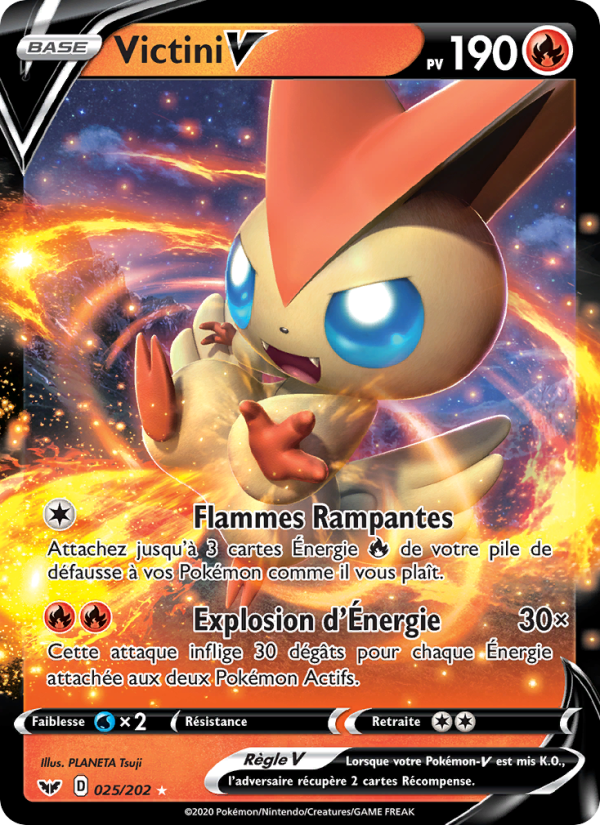 Victini V 25 — Sword & Shield (French Pokémon TCG card)