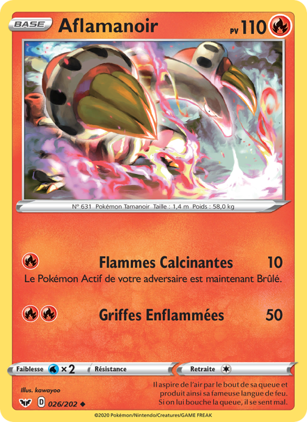 Aflamanoir 26 — Sword & Shield (French Pokémon TCG card)