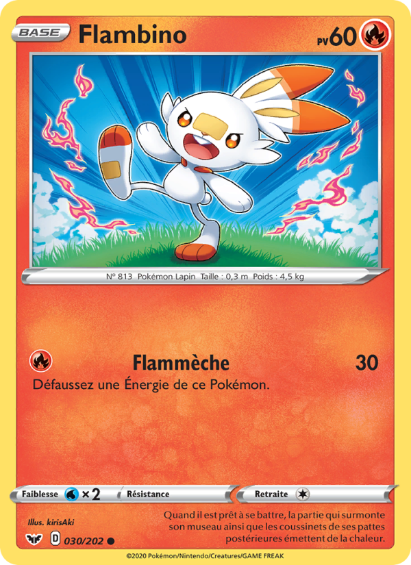 Flambino 30 — Sword & Shield (French Pokémon TCG card)