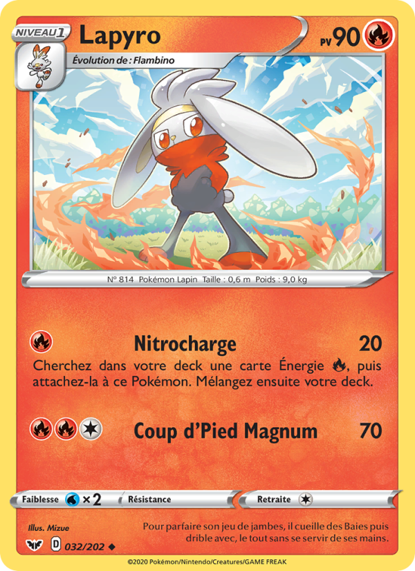 Lapyro 32 — Sword & Shield (French Pokémon TCG card)