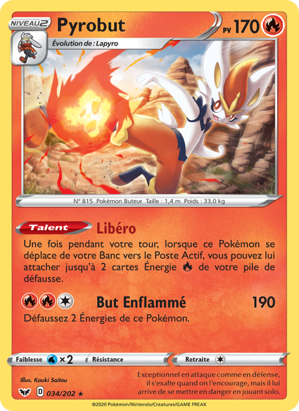 Pyrobut 34 — Sword & Shield (French Pokémon TCG card)