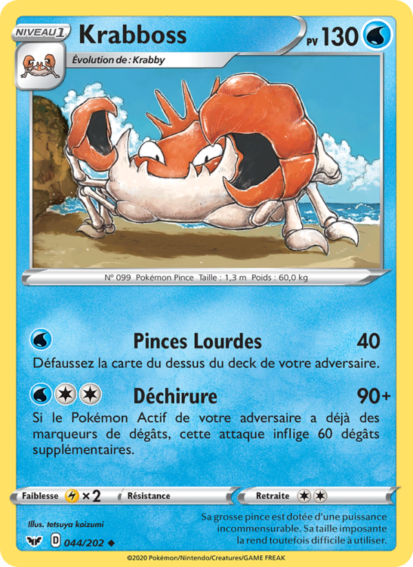 Krabboss 44 — Sword & Shield (French Pokémon TCG card)