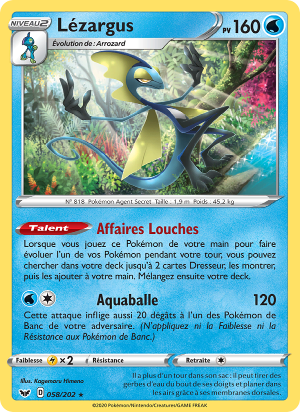 Lézargus 58 — Sword & Shield (French Pokémon TCG card)