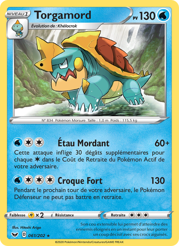 Torgamord 61 — Sword & Shield (French Pokémon TCG card)