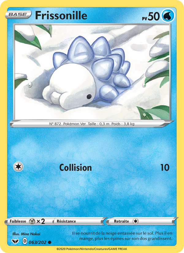 Frissonille 63 — Sword & Shield (French Pokémon TCG card)