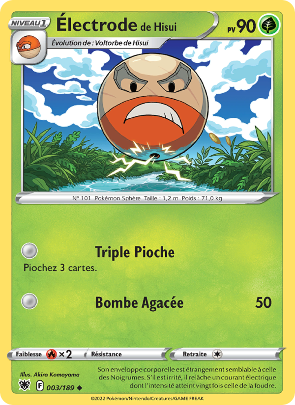 Électrode de Hisui 003 — Astral Radiance (French Pokémon TCG card)