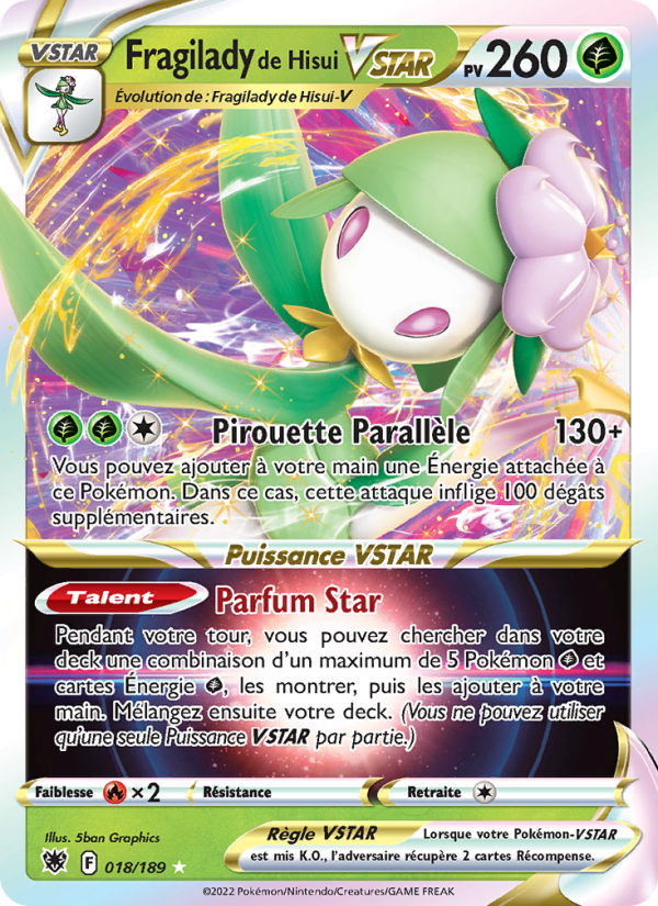 Fragilady de Hisui VSTAR 018 — Astral Radiance (French Pokémon TCG card)
