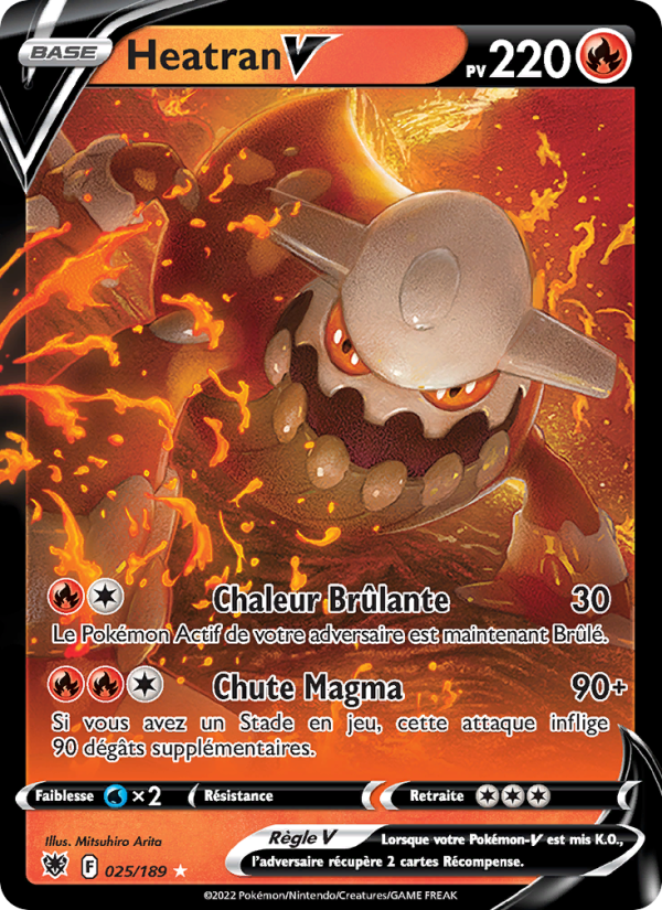 Heatran V 025 — Astral Radiance (French Pokémon TCG card)