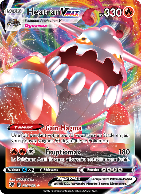 Heatran VMAX 026 — Astral Radiance (French Pokémon TCG card)