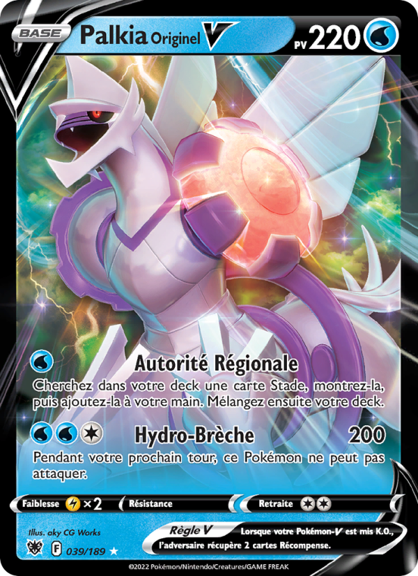 Palkia Originel V 039 — Astral Radiance (French Pokémon TCG card)