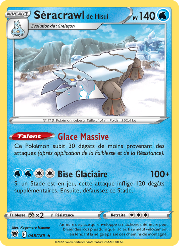 Séracrawl de Hisui 048 — Astral Radiance (French Pokémon TCG card)