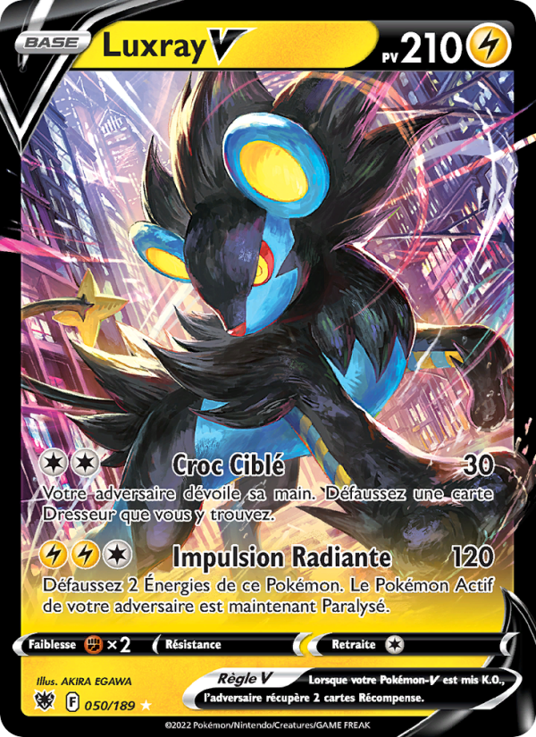 Luxray V 050 — Astral Radiance (French Pokémon TCG card)
