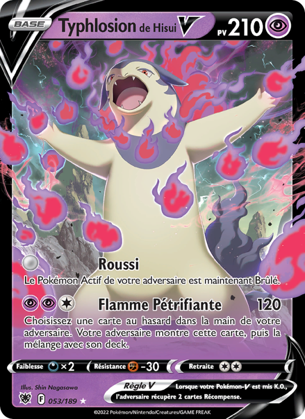 Typhlosion de Hisui V 053 — Astral Radiance (French Pokémon TCG card)