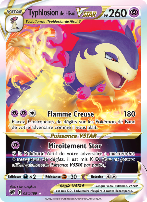 Typhlosion de Hisui VSTAR 054 — Astral Radiance (French Pokémon TCG card)