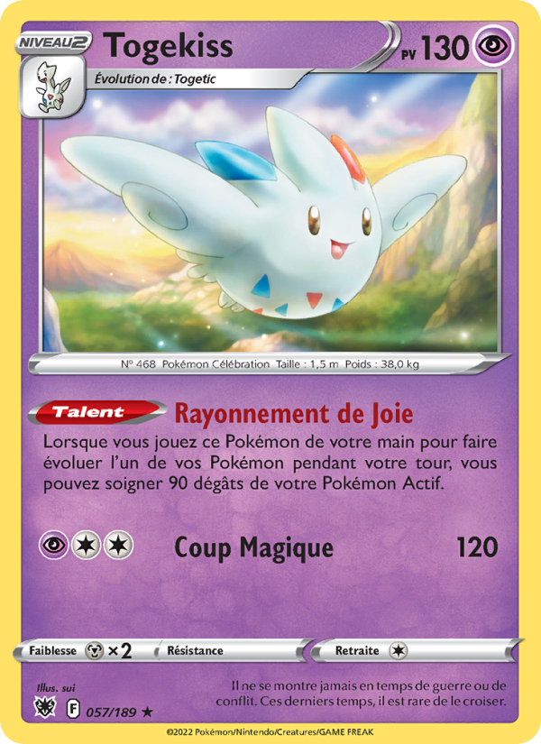 Togekiss 057 — Astral Radiance (French Pokémon TCG card)