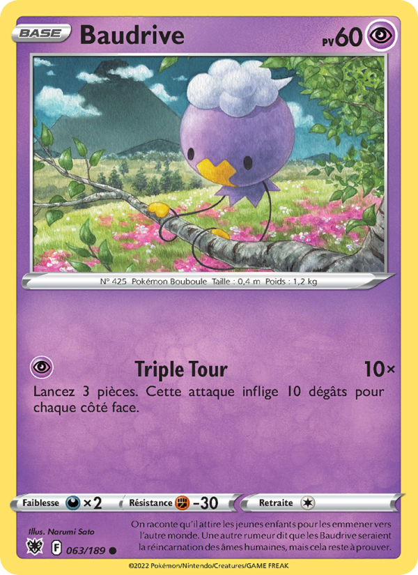 Baudrive 063 — Astral Radiance (French Pokémon TCG card)