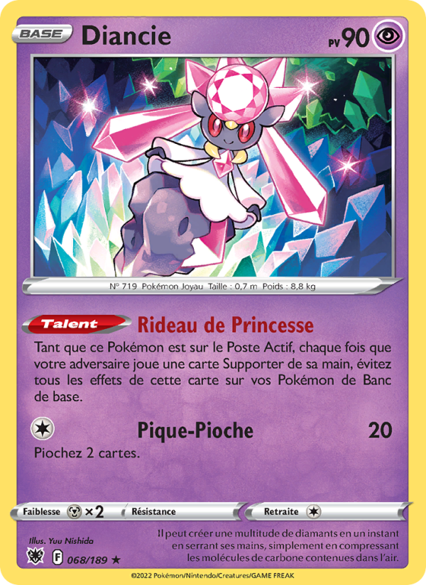 Diancie 068 — Astral Radiance (French Pokémon TCG card)