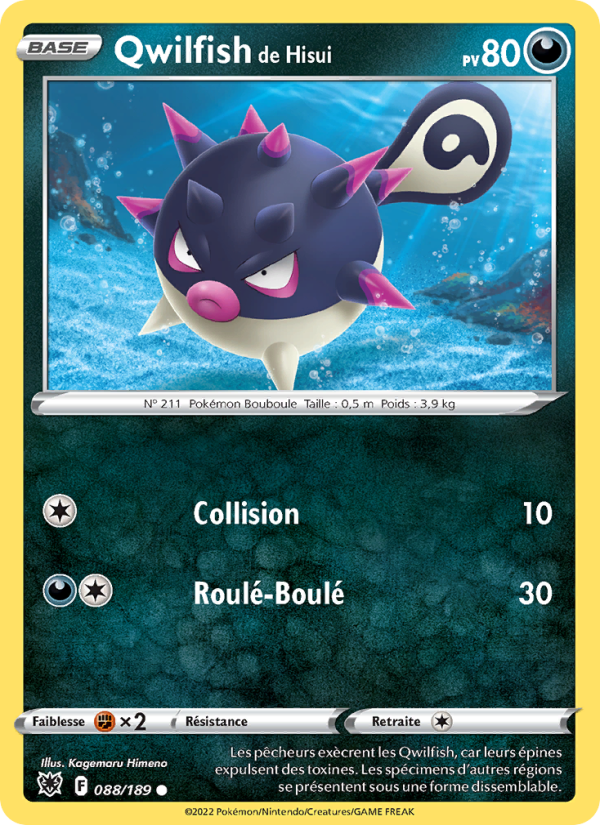 Qwilfish de Hisui 088 — Astral Radiance (French Pokémon TCG card)