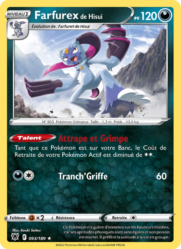 Farfurex de Hisui 093 — Astral Radiance (French Pokémon TCG card)