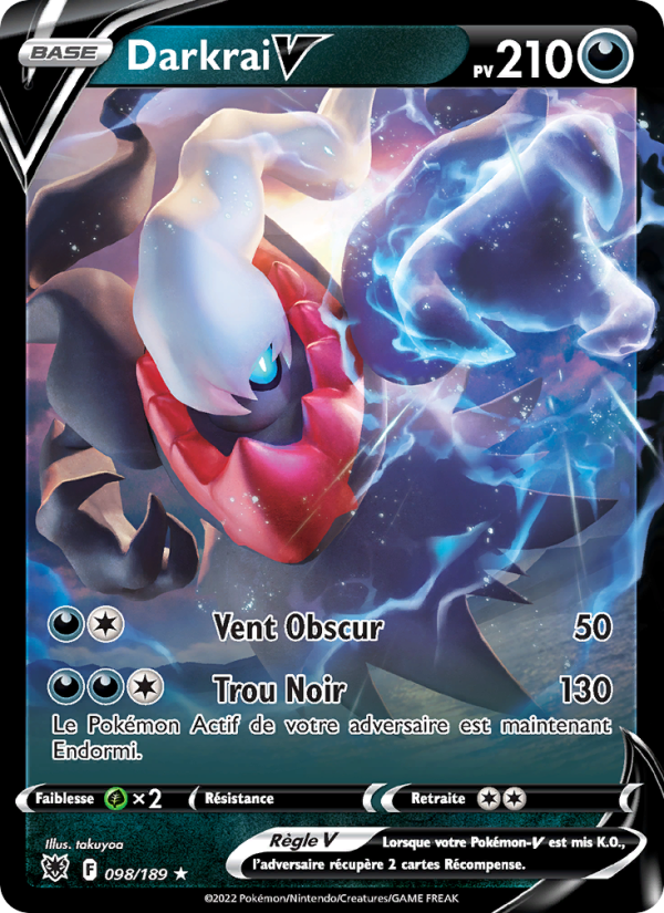 Darkrai V 098 — Astral Radiance (French Pokémon TCG card)