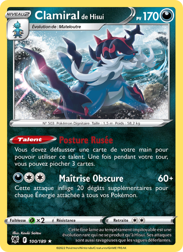 Clamiral de Hisui 100 — Astral Radiance (French Pokémon TCG card)