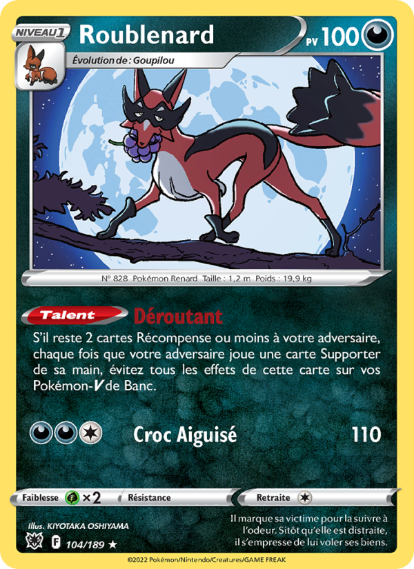 Roublenard 104 — Astral Radiance (French Pokémon TCG card)