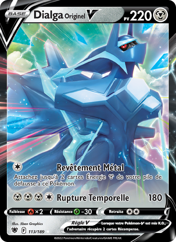 Dialga Originel V 113 — Astral Radiance (French Pokémon TCG card)