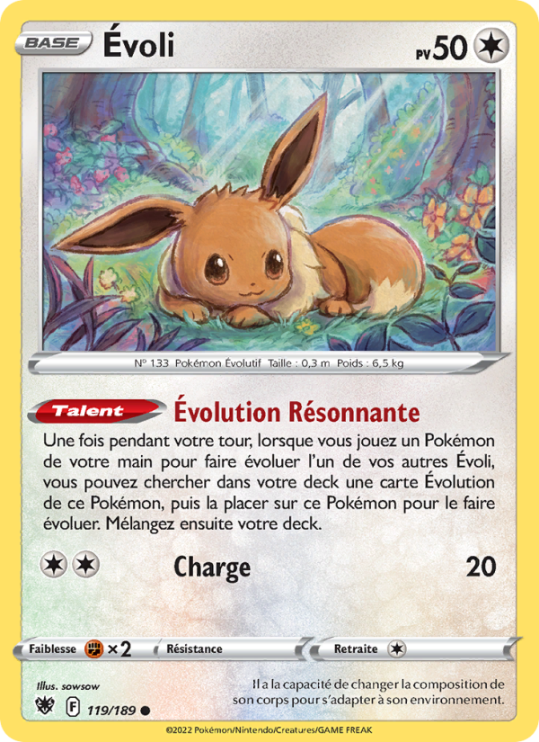 Évoli 119 — Astral Radiance (French Pokémon TCG card)