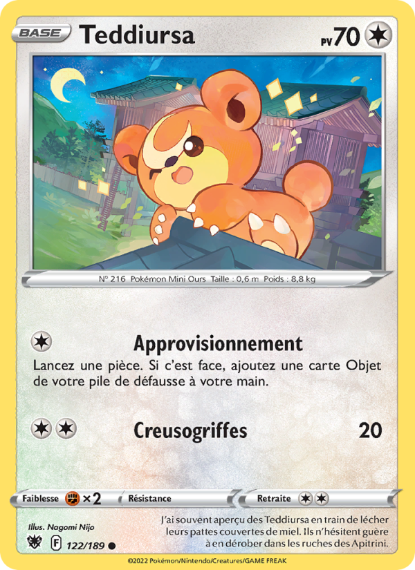Teddiursa 122 — Astral Radiance (French Pokémon TCG card)