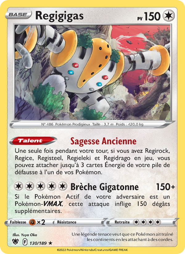 Regigigas 130 — Astral Radiance (French Pokémon TCG card)