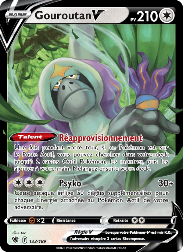 Gouroutan V 133 — Astral Radiance (French Pokémon TCG card)