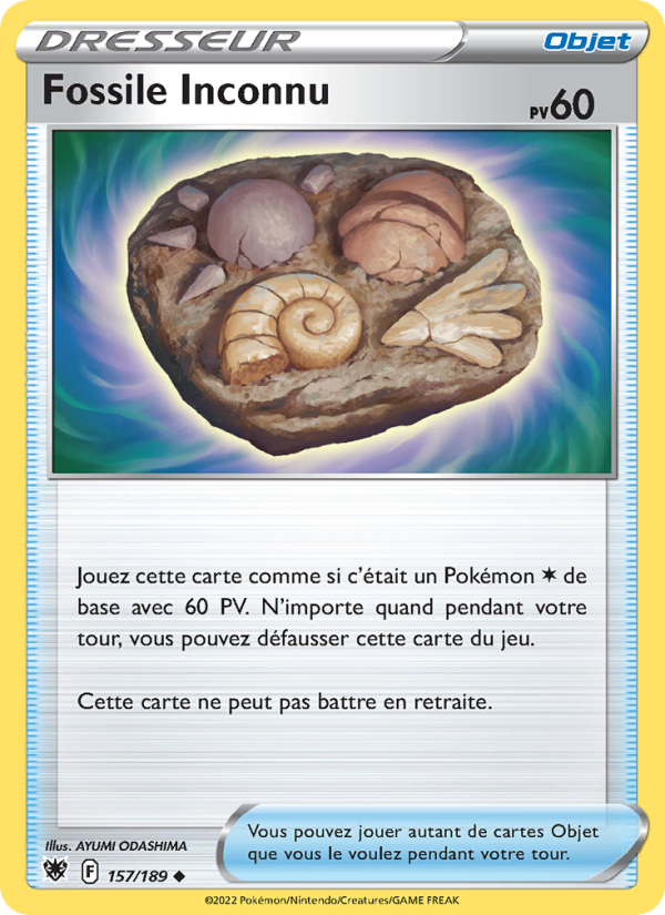 Fossile Inconnu 157 — Astral Radiance (French Pokémon TCG card)
