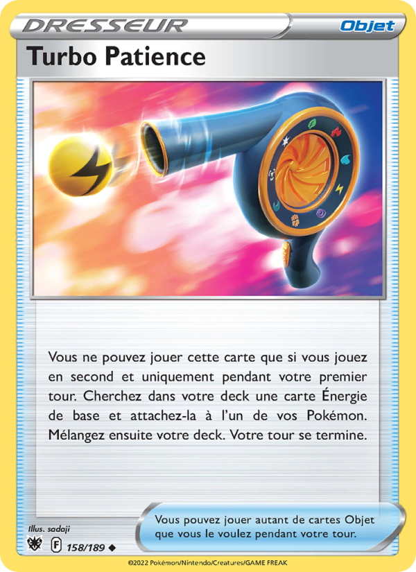 Turbo Patience 158 — Astral Radiance (French Pokémon TCG card)