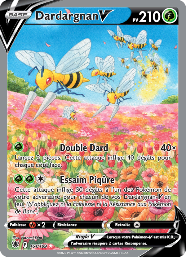 Dardargnan V 161 — Astral Radiance (French Pokémon TCG card)