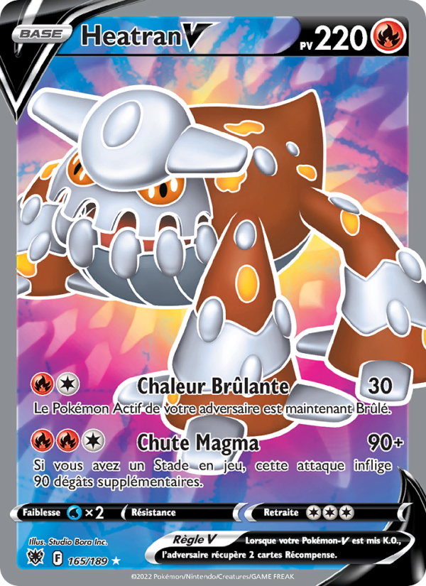 Heatran V 165 — Astral Radiance (French Pokémon TCG card)