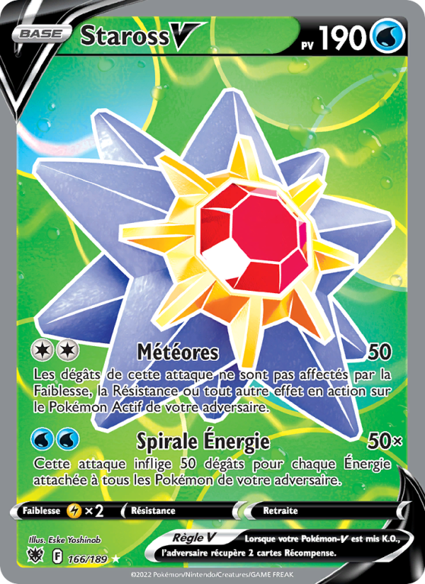 Staross V 166 — Astral Radiance (French Pokémon TCG card)
