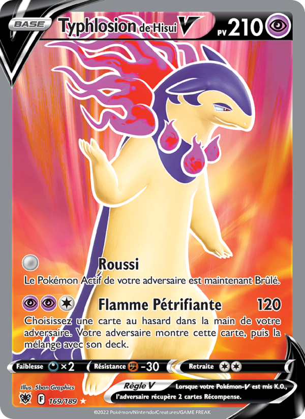 Typhlosion de Hisui V 169 — Astral Radiance (French Pokémon TCG card)