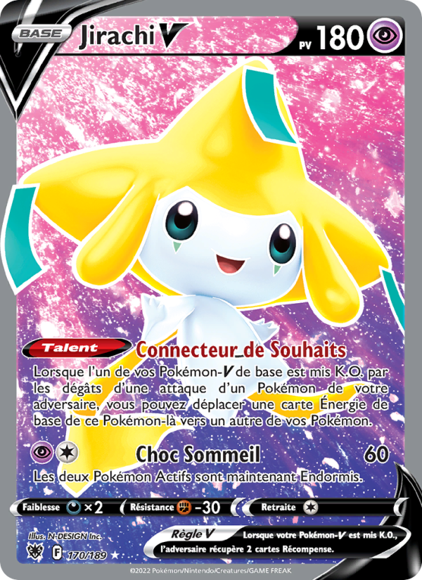 Jirachi V 170 — Astral Radiance (French Pokémon TCG card)