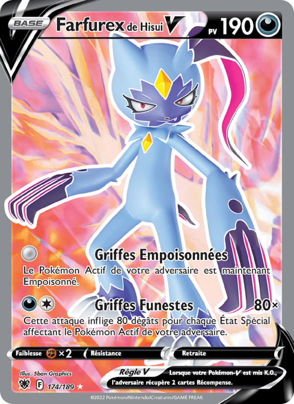 Farfurex de Hisui V 174 — Astral Radiance (French Pokémon TCG card)