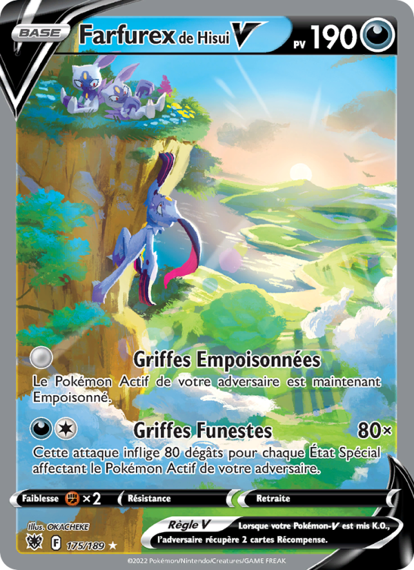 Farfurex de Hisui V 175 — Astral Radiance (French Pokémon TCG card)